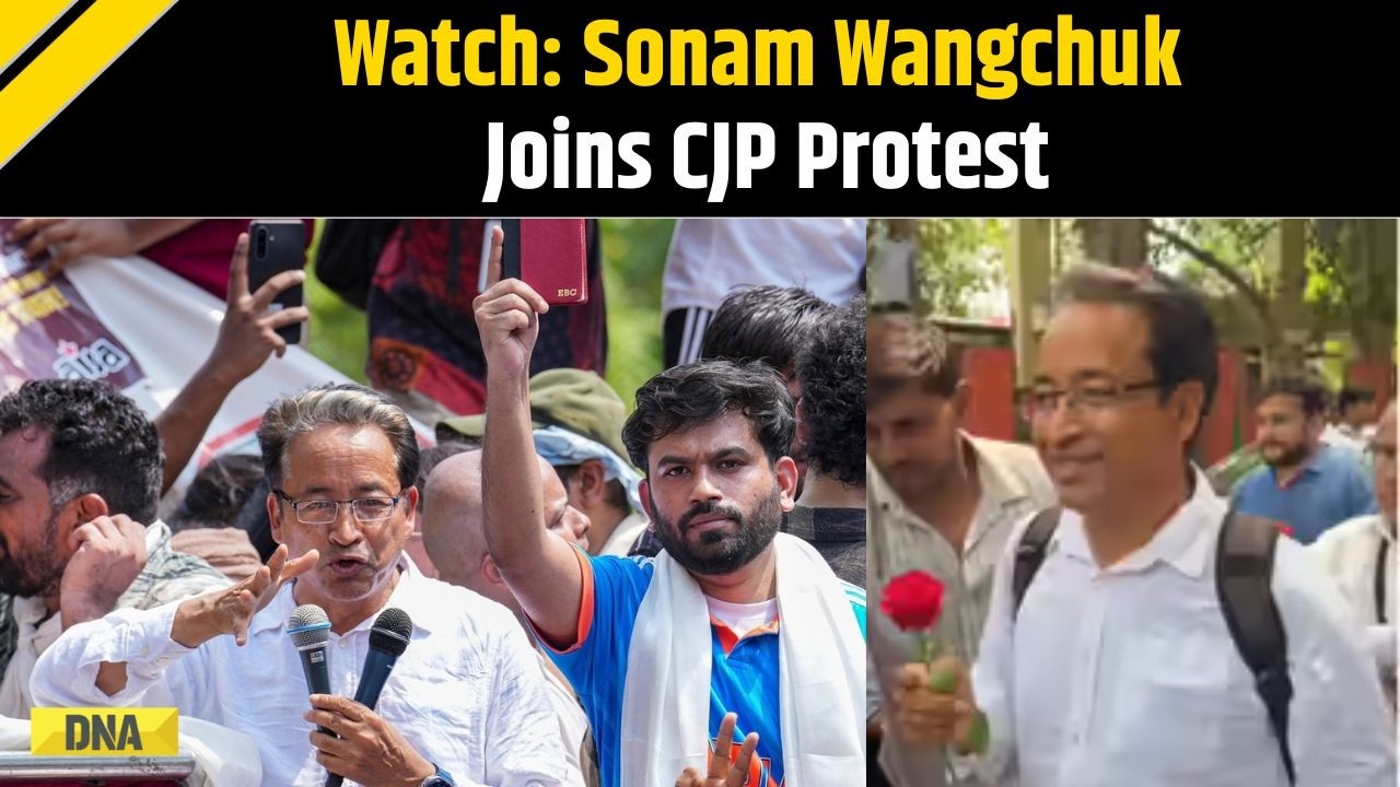CJP Protest: Sonam Wangchuk Joins Protest At Jantar Mantar Alongslide Abhijeet Dipke