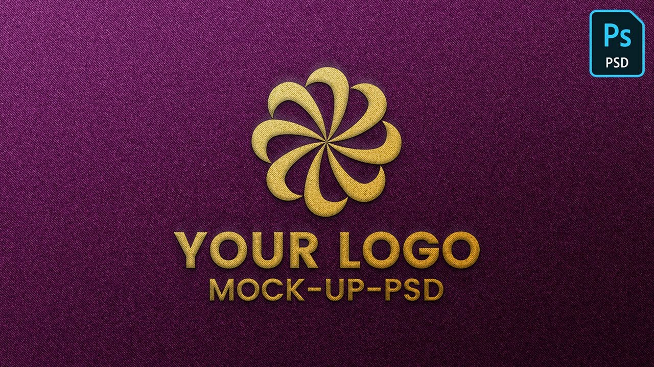 Embroidered Stitched Logo Mockup on Pink Fabric Tutorial in Adobe Photoshop