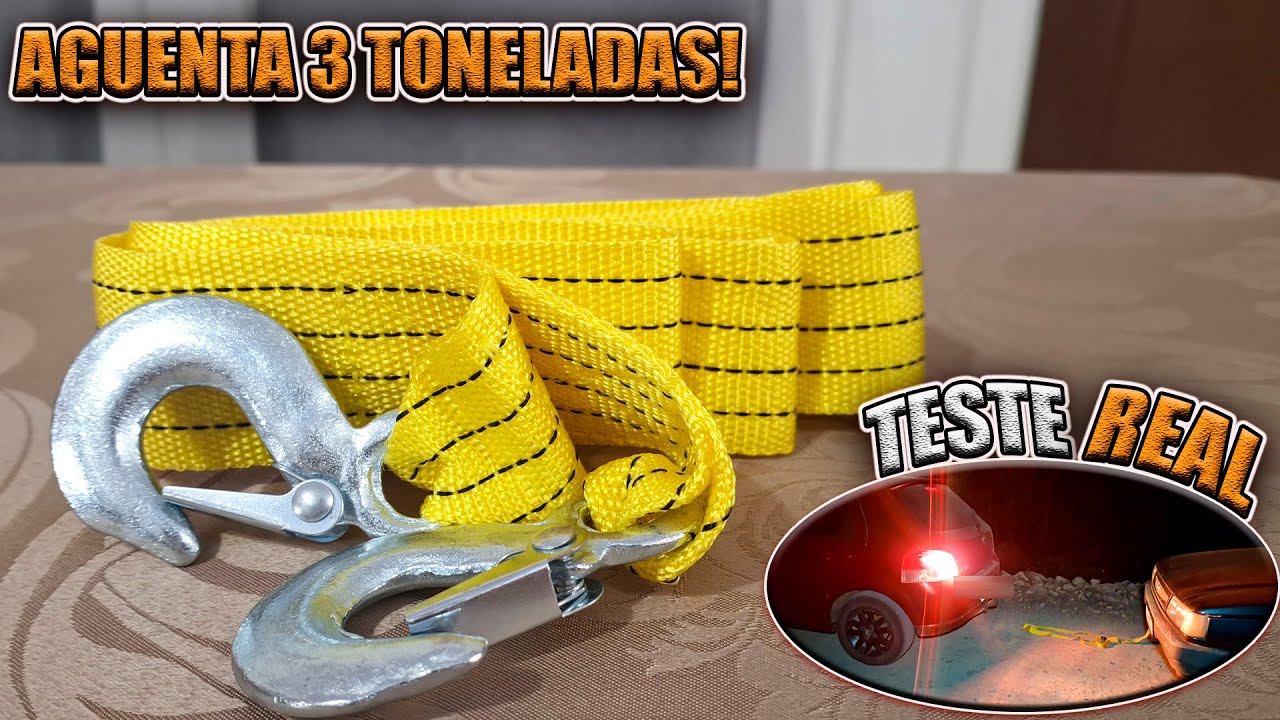 Testei uma Cinta de Reboque de 3 Toneladas | Funciona Mesmo? DESCUBRA AGORA!