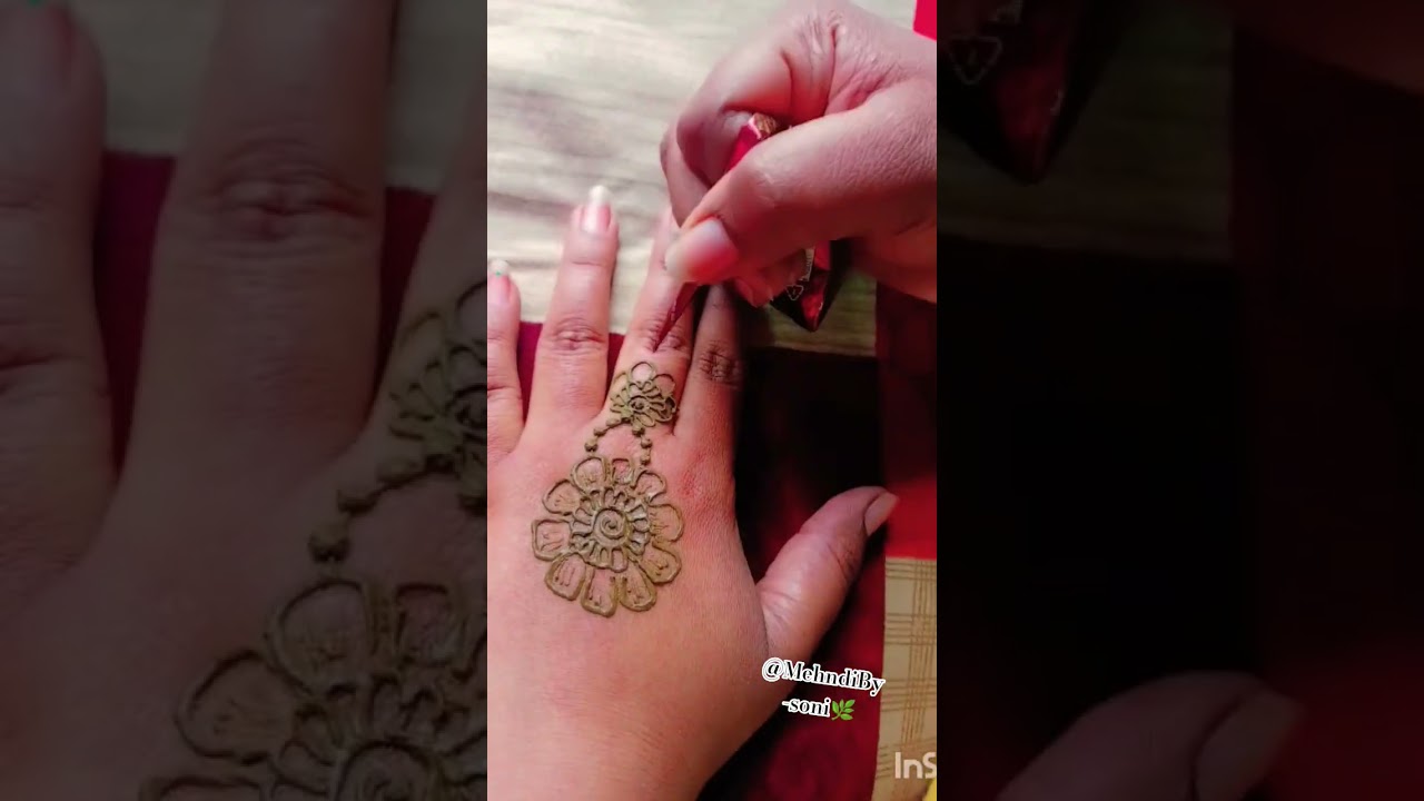 New Beautiful back side mehndi design ☘️🎀