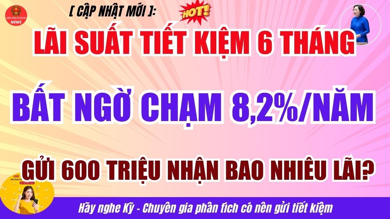 Lãi Suất Tiết Kiệm 6 Tháng Bất Ngờ Chạm 8,2%/Năm – Gửi 600 Triệu Sau Nửa Năm Nhận Bao Nhiêu Tiền Lãi