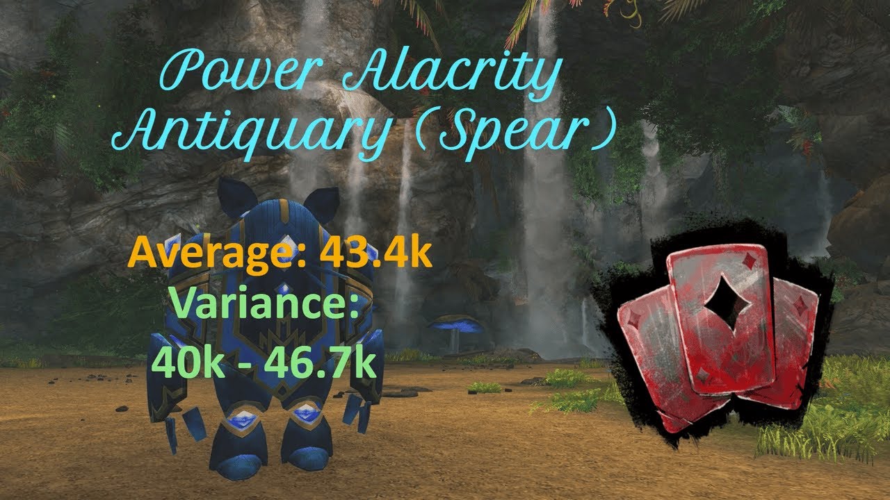 Power Alacrity Antiquary (Spear) AVERAGE roll Benchmark.