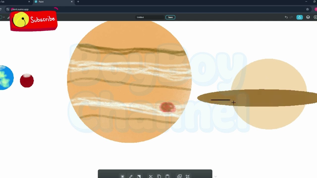 First video: Drawing the Solar System with Paint