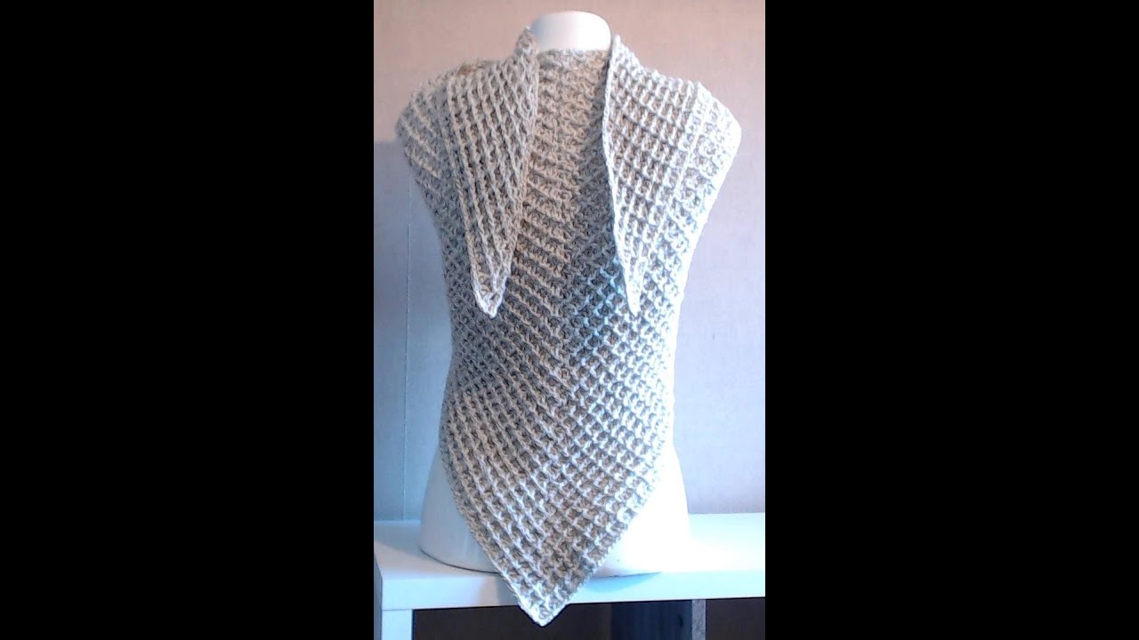 Tuto châle au point gaufre (pour gauchers) #chale #crochet #diy #shawl #handmade