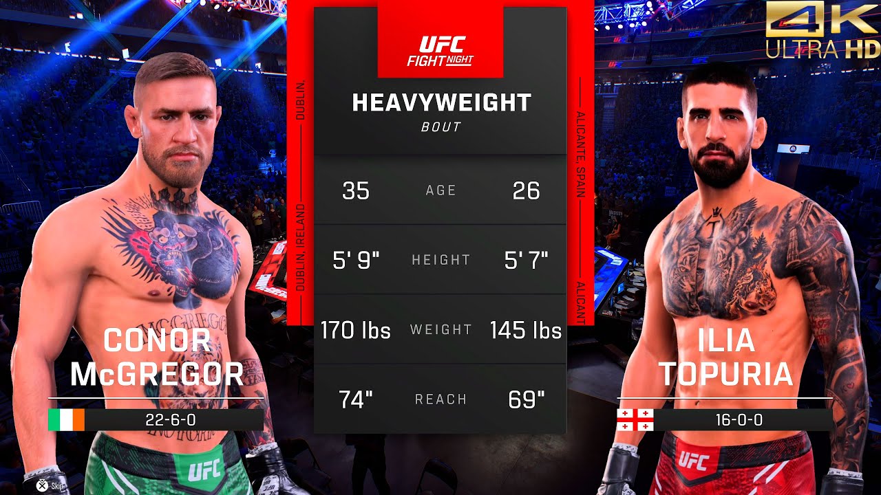 UFC 5 (PS5) Conor McGregor vs. Ilia Topuria [4K ULTRA HD | GODLIKE QUALITY]