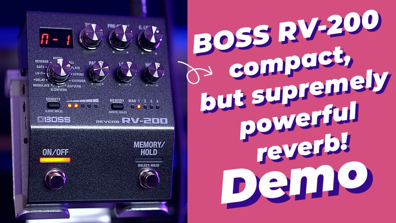 COMPACT, BUT SUPREMELY POWERFUL | Boss RV-200 Reverb Pedal Demo | TOM QUAYLE