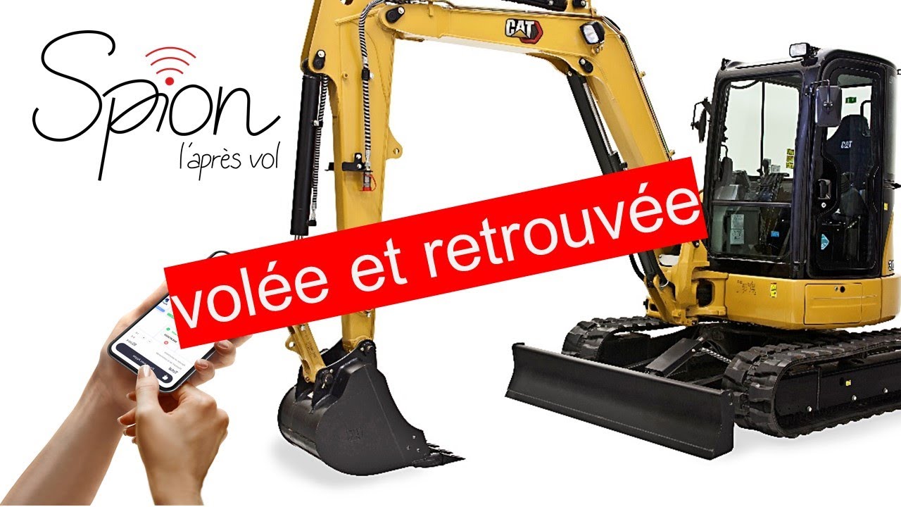 Vol et recherche d’un mini pelle équipée d’un Tracker de géolocalisation