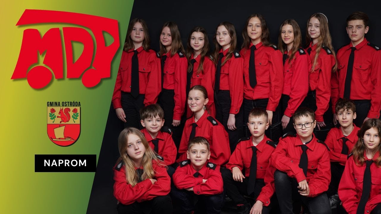 Młodzi strażacy, czyli Młodzieżowa Drużyna Pożarnicza Naprom.