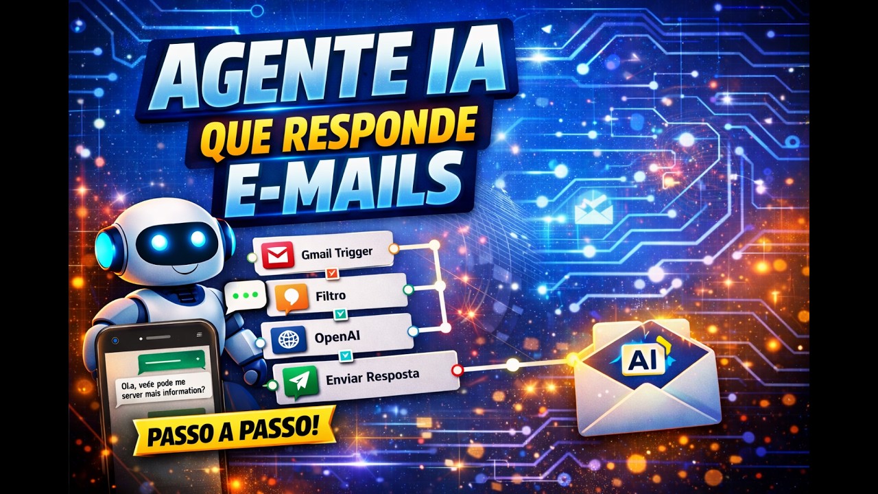Criei um Agente de IA que Responde Emails Sozinho (n8n + Gmail)