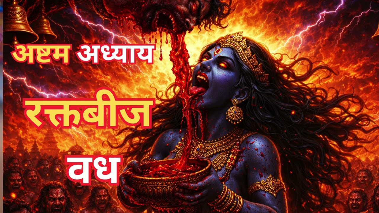 दुर्गा सप्तशती अष्टम अध्याय | Durga Saptashati Adhyay 8 | रक्तबीज वध | Hindi Path #bhakti #maakali