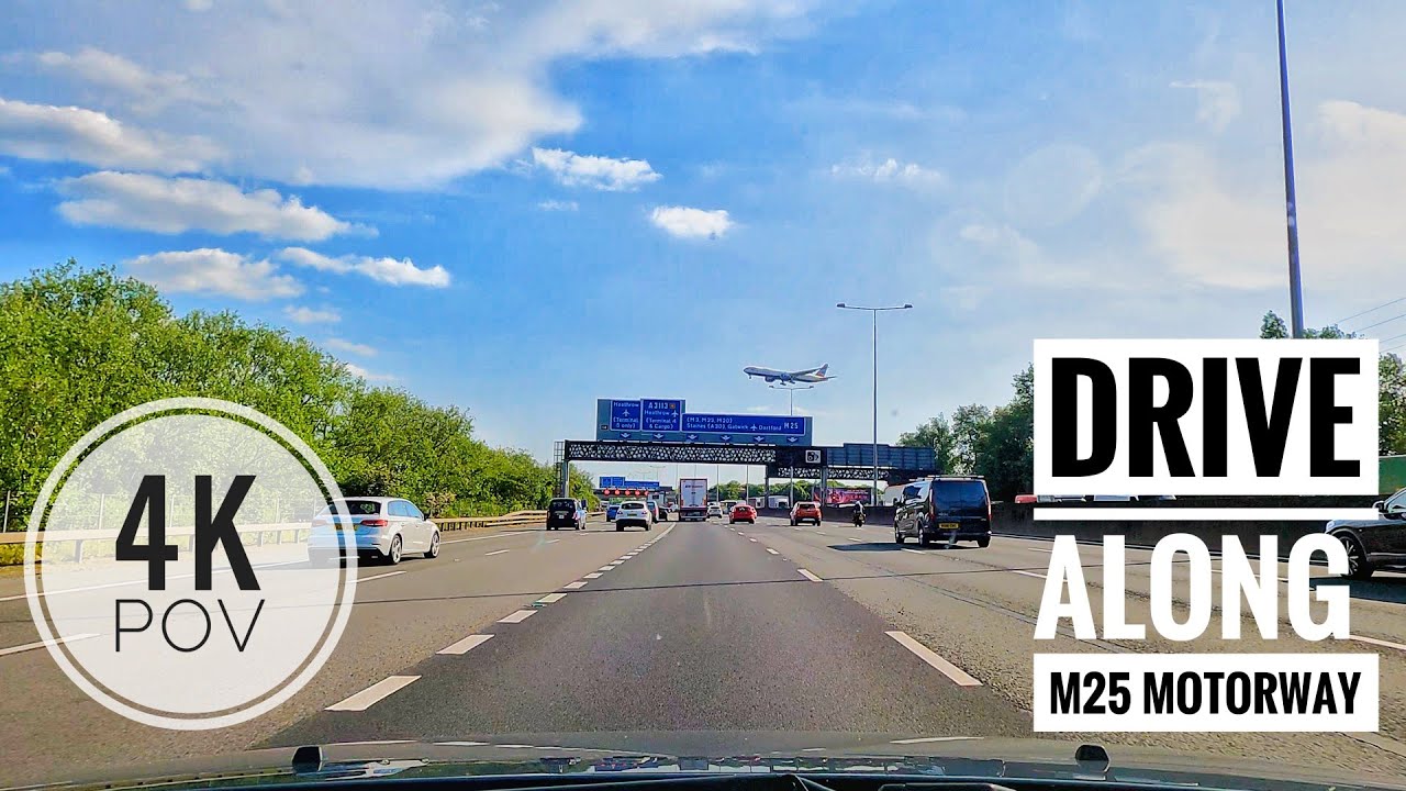 Rush Hour Drive on the M25 Motorway (4k60fps Driving ASMR)