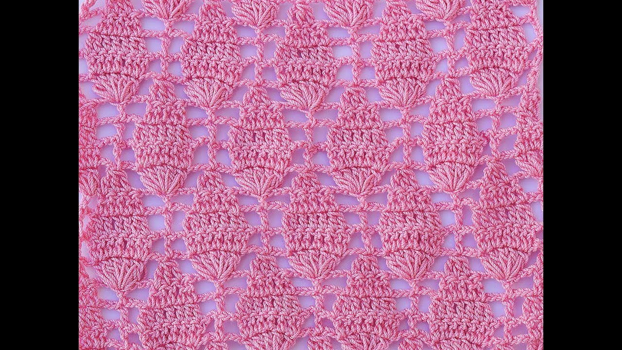 Muestra punto hojas a crochet muy facil y rapido