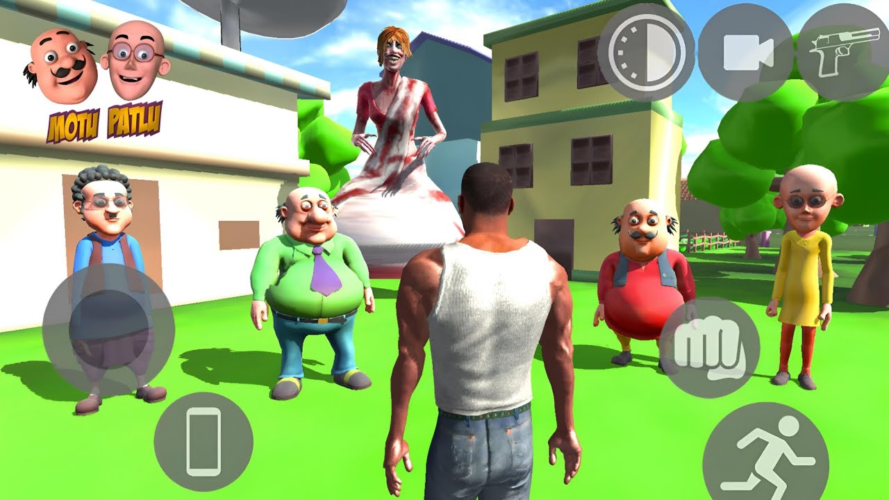 Franklin Teleports to Motu Patlu Furfuri Nagar City in Indian Bikes Driving 3D