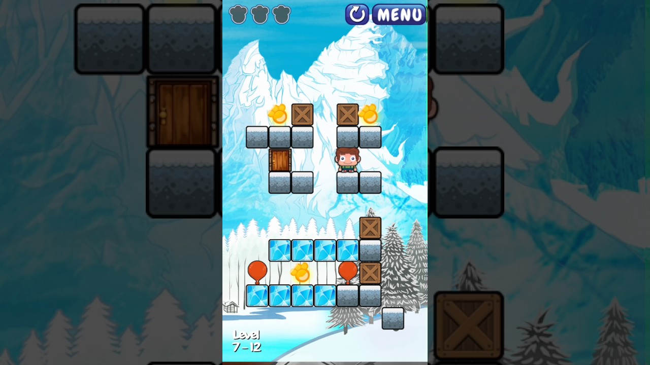 Following mimi  - icy mountain  - Level 12 - all golden paws