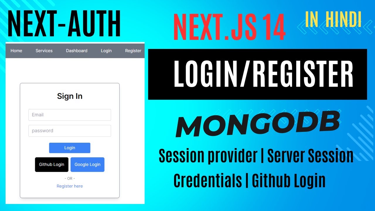 How to use Next-Auth in Next.js 14 | Login Credentials | Github | Register with MongoDB #reactjs