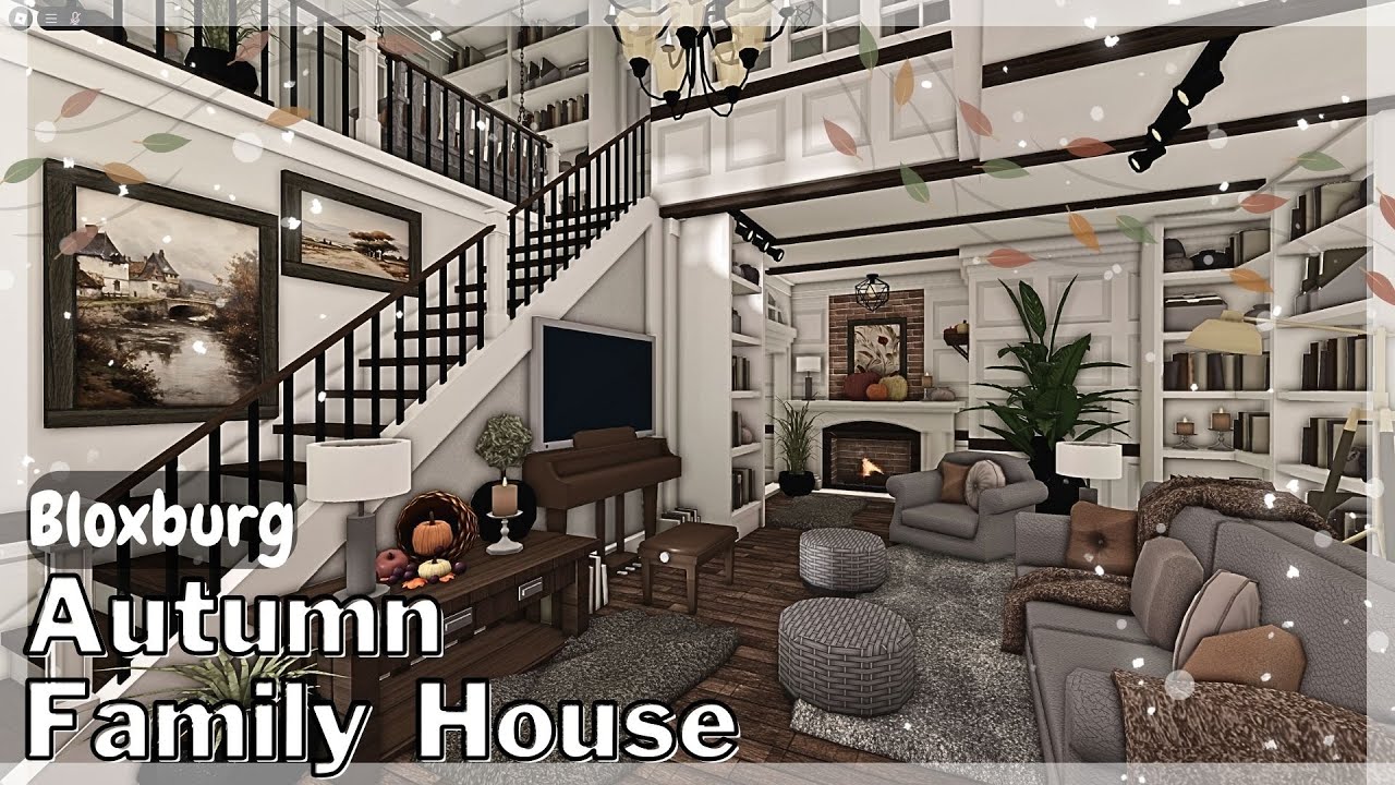 BLOXBURG: Autumn Family Roleplay House Speedbuild (interior + full tour) Roblox House Build