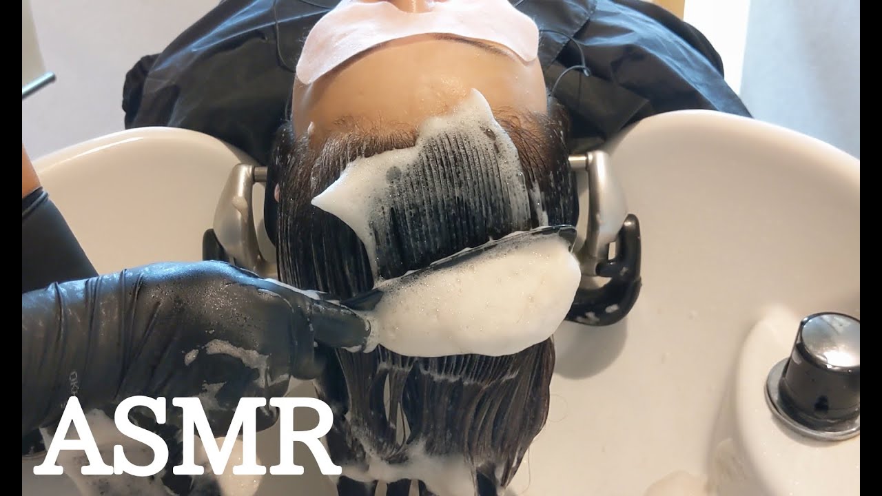 ヘッドスパ&シャンプー&髪をとかす音のASMR【プロの技】Shampoo&Comb&Head Massage