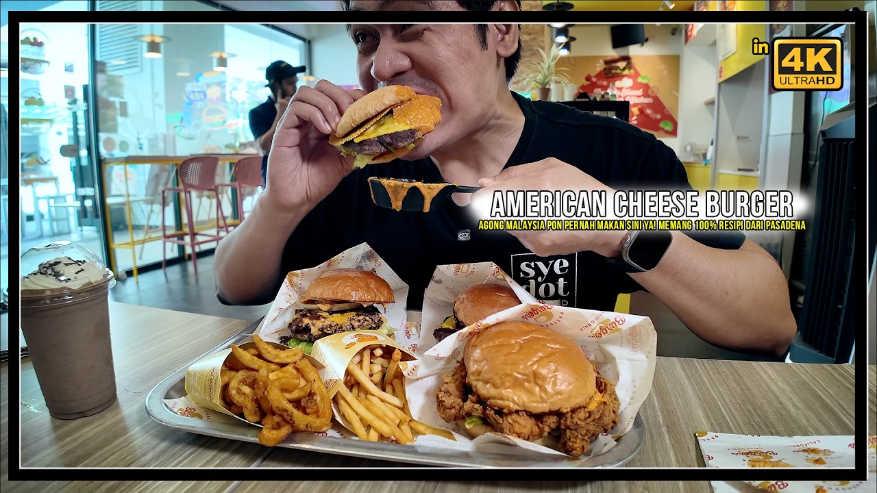 PERGHH AGONG PON MAKAN SINI YA AMERICAN CHEESE BURGER di PASADENA BURGER