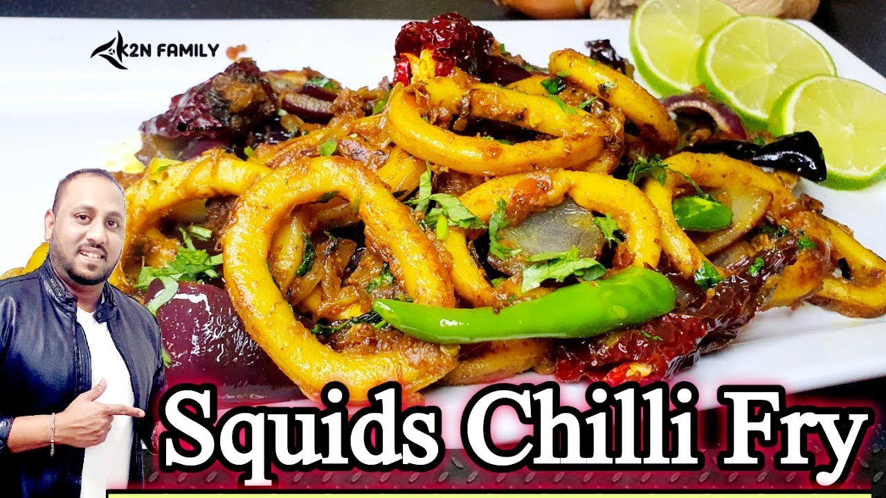 Squids Chilli Fry | Goan style Squids Chilli Fry | Squids  Chilli | Calamari Chilli @K2NFamily
