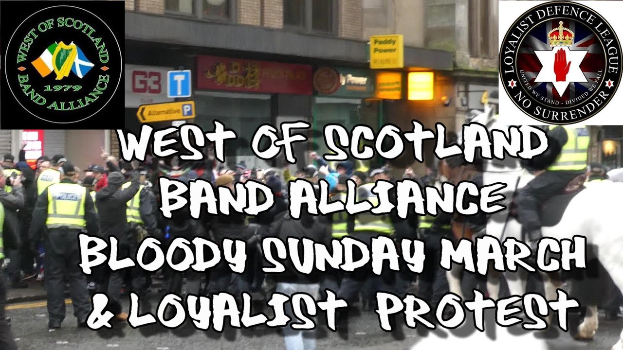 West of Scotland Band Alliance - Bloody Sunday March - Loyalist Defence League - 25 January 2020