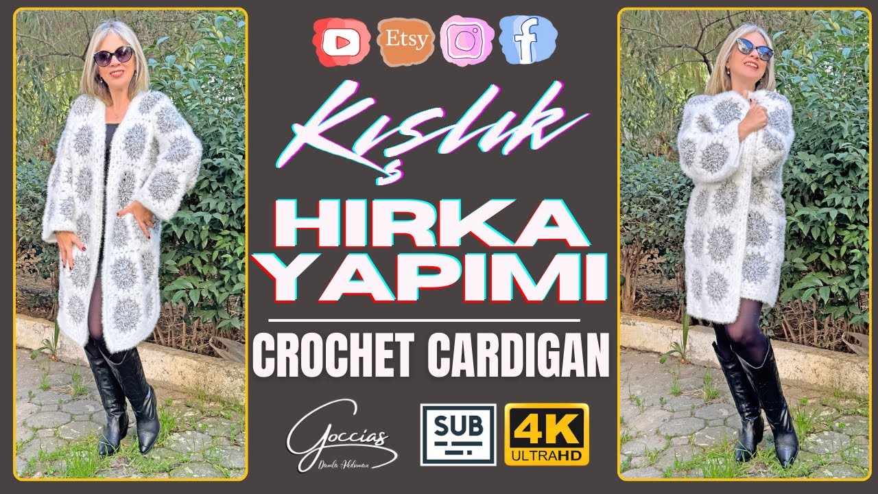 KIŞLIK HIRKA YAPIMI - CROCHET CARDIGAN - SUBTITLE