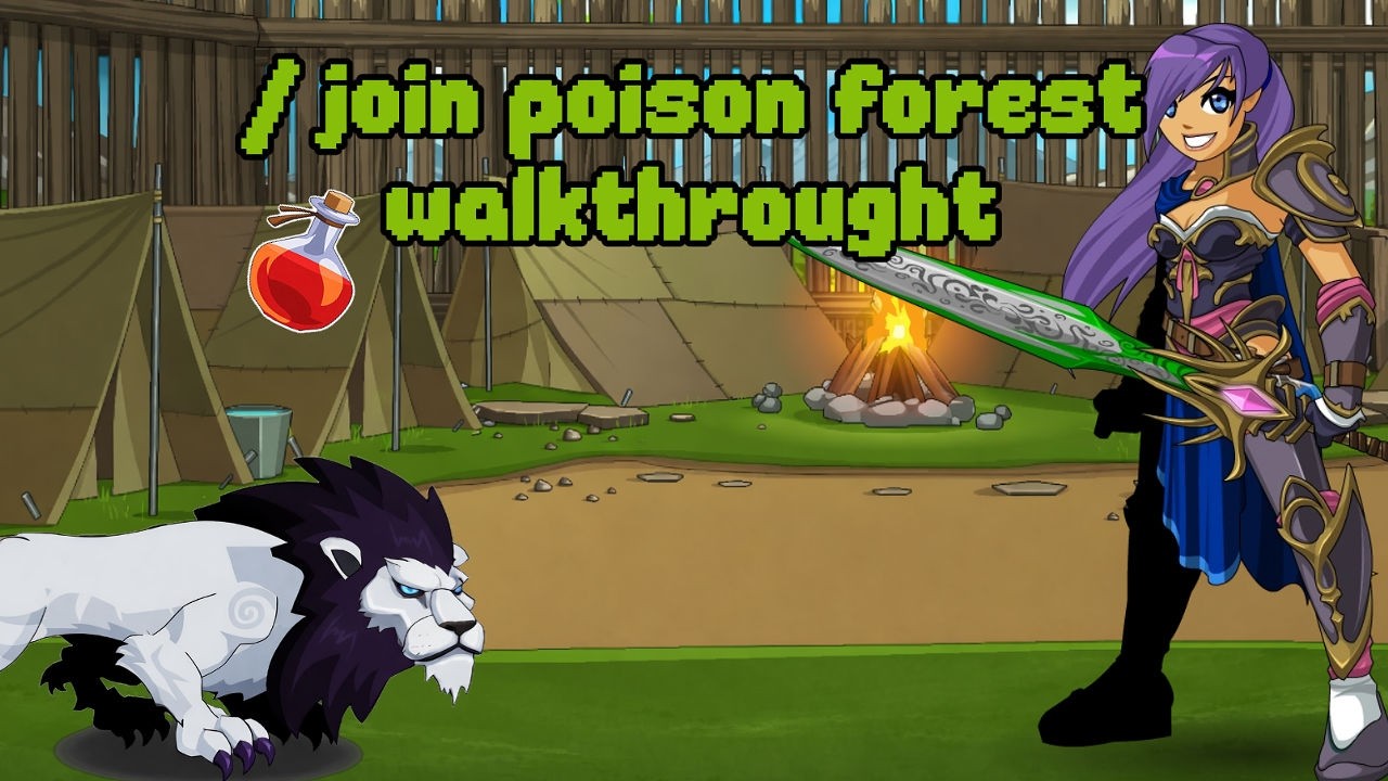 AQW - POISON FOREST full walkthrough - /join poisonforest