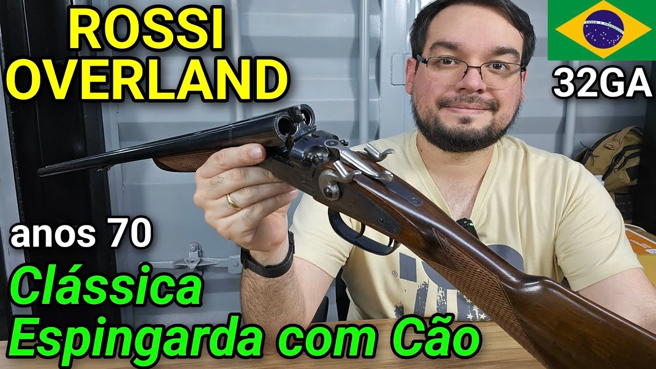 Espingarda com Cão tem que voltar! Clássica ROSSI OVERLAND 32GA de 2 canos (anos 70)