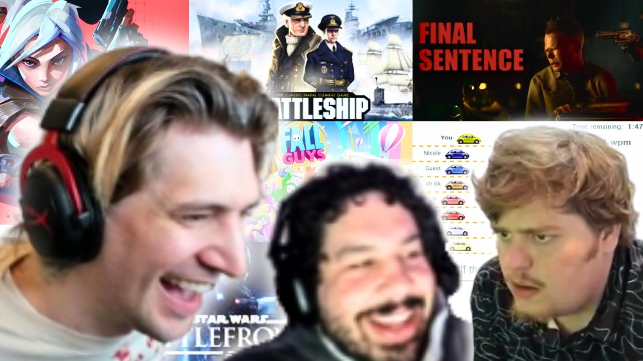 xQc Variety Gaming JUICE UP with Jesse and Greek