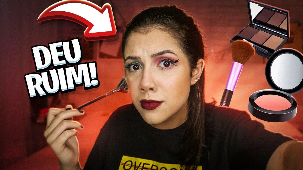 MAKE SÓ com MAQUIAGENS que eu ODEIO!!! *deu ruim*