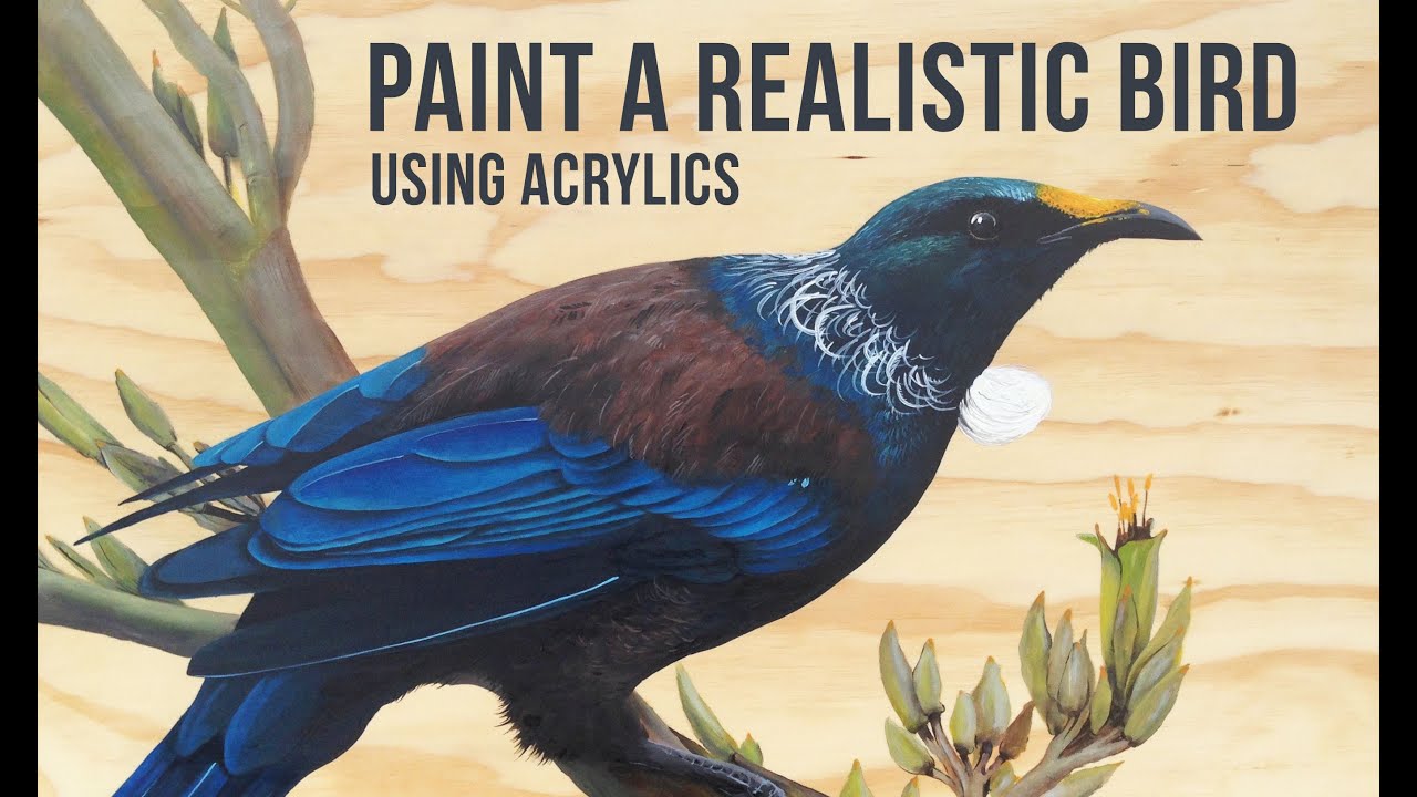 How to paint a realistic bird using acrylics