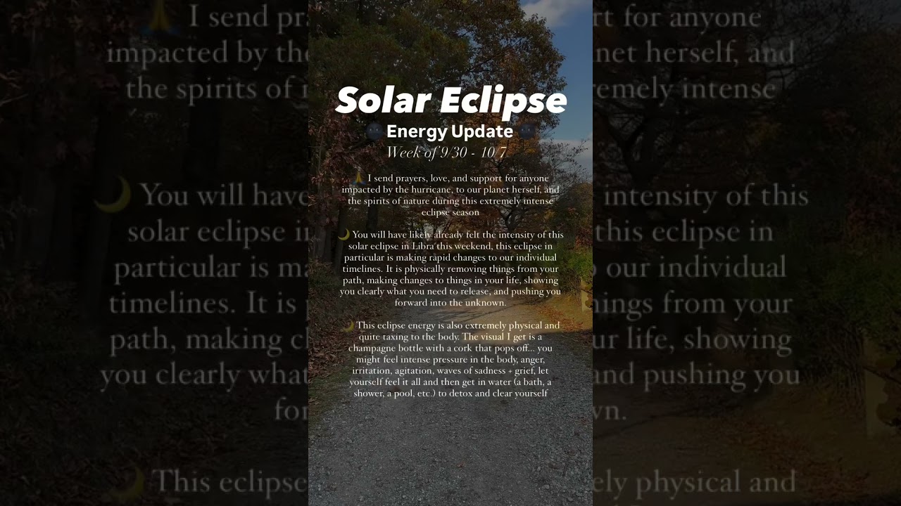 Libra Solar Eclipse Energy Update 🌚✨🙏