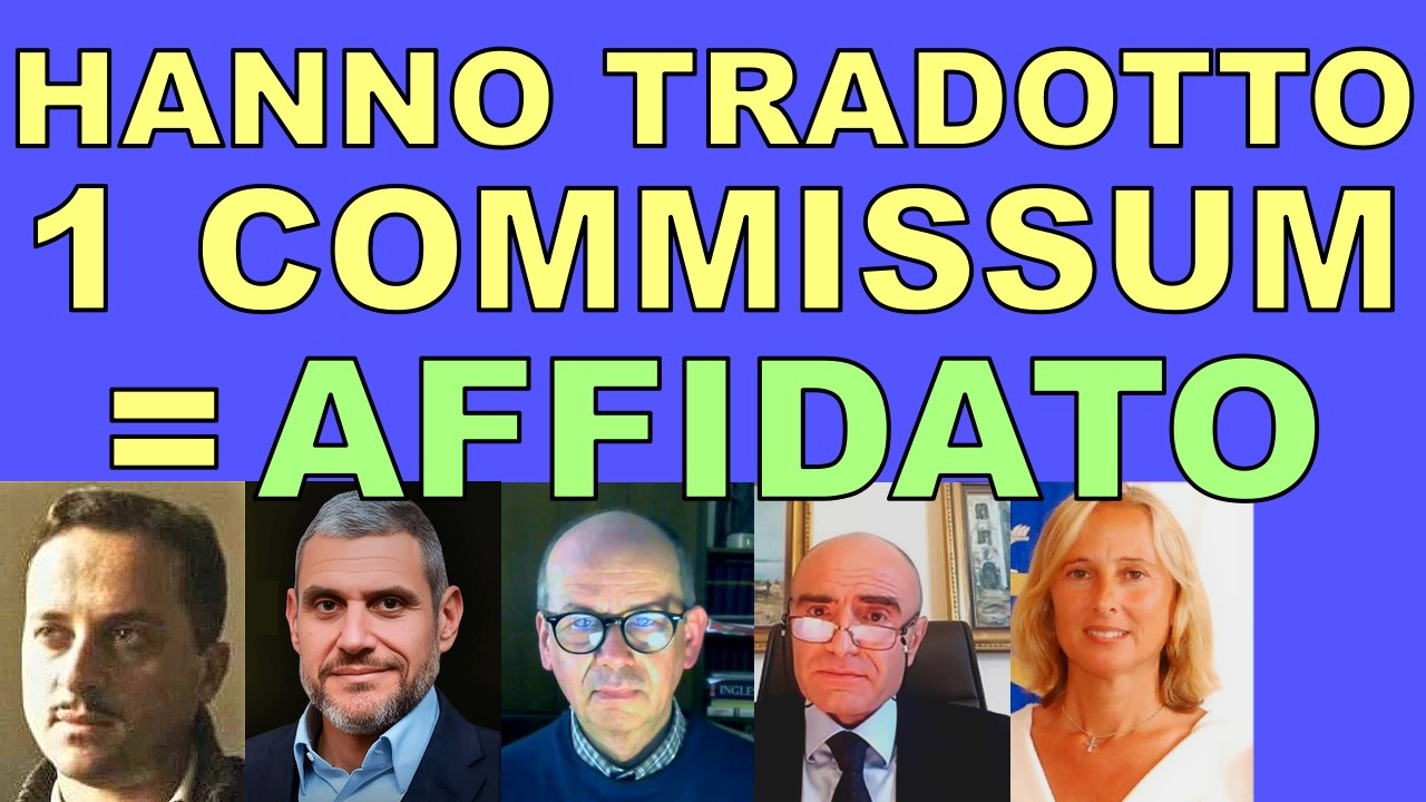 Hanno tradotto 1 commissum come affidato &ndash; latinisti Cionci 01 &ndash; Convinzione-Contraddizione