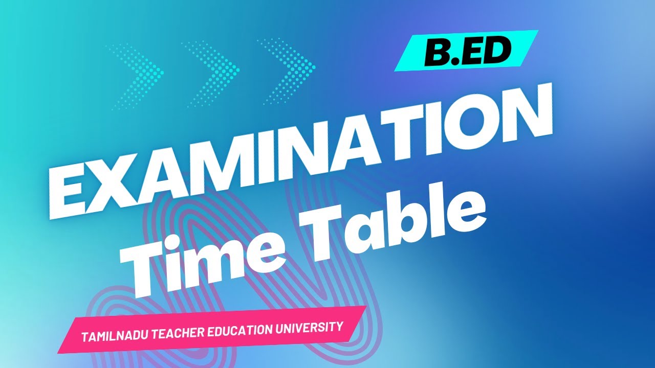 B.Ed Exam Time Table #semester I #TNTEU #education #தமிழ் #M.Ed #B.Ed #tamilnadu #ytstudio #2024