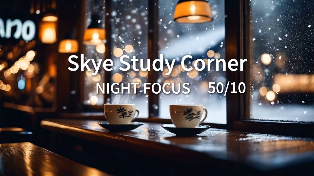Night Focus Series | 2 Hours | Pomodoro 50/10 | Calm Piano | With Countdown