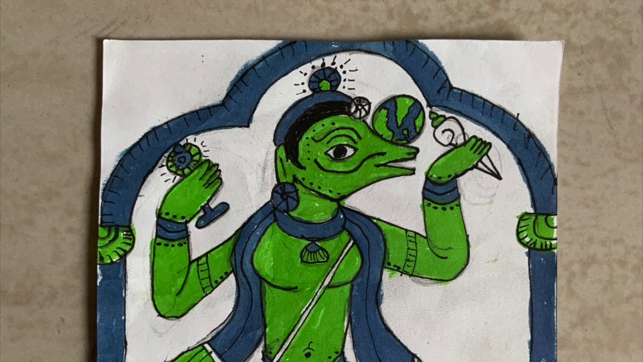 Dasa Avatharam - Representation through art forms - Patachitra, Folk Art and Doddling