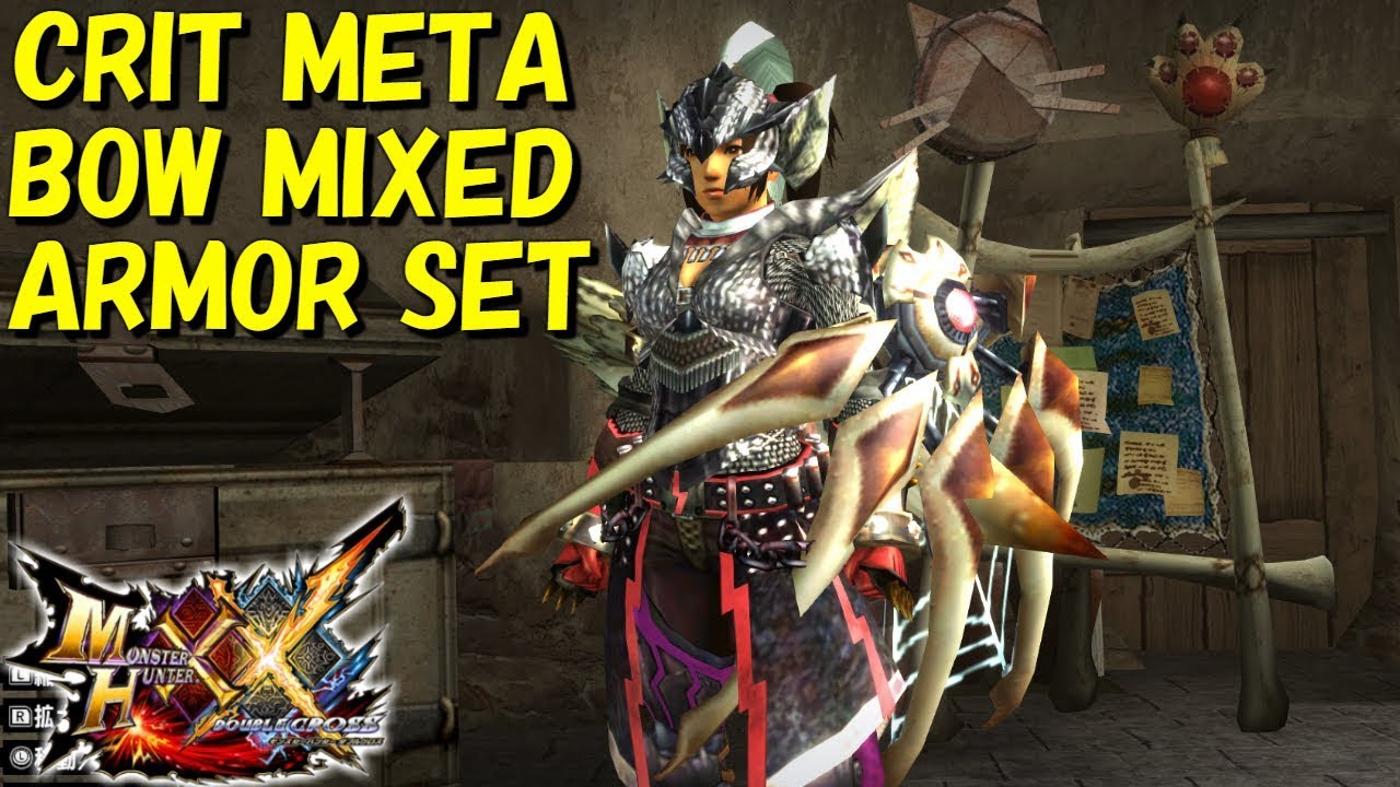 Monster Hunter XXS: Nerscylla Bow Crit Meta Mixed Armor Set