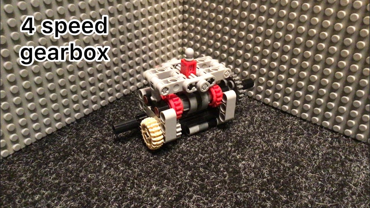 LEGO technic 4 speed gearbox (instructions), (MOC).