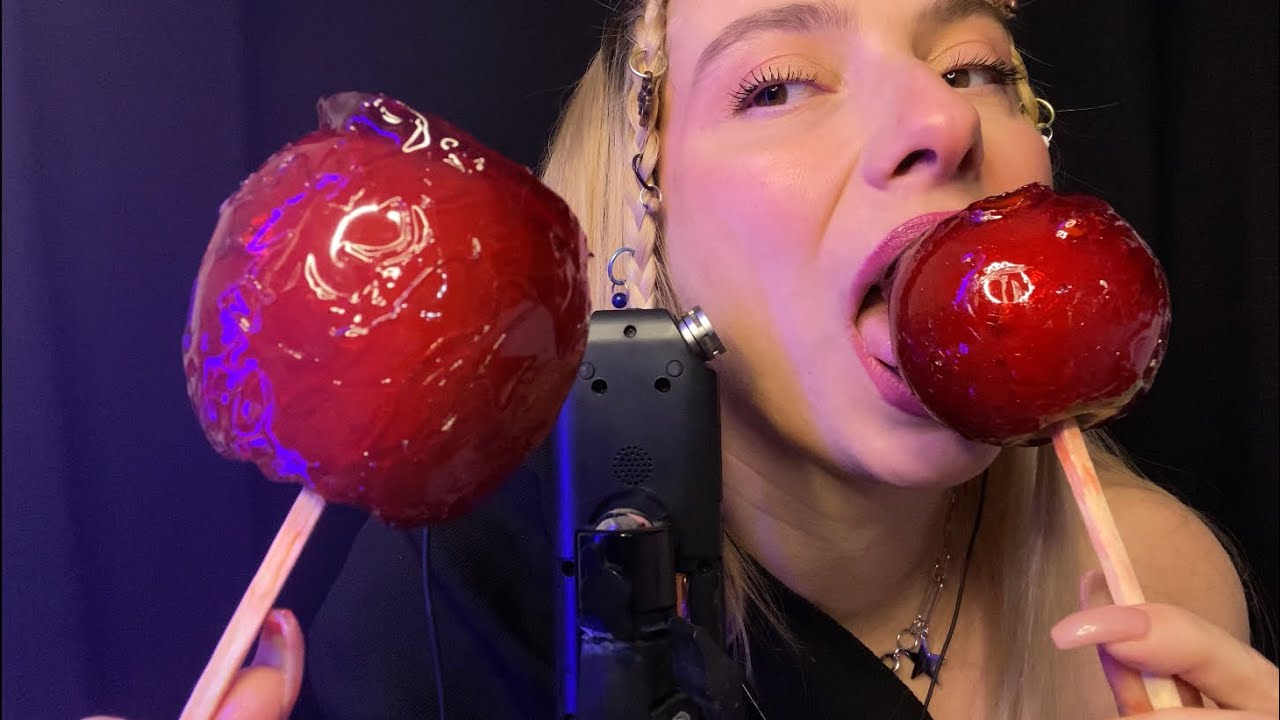 Elmalı şeker 🍎 %999.99 tingly #mukbang