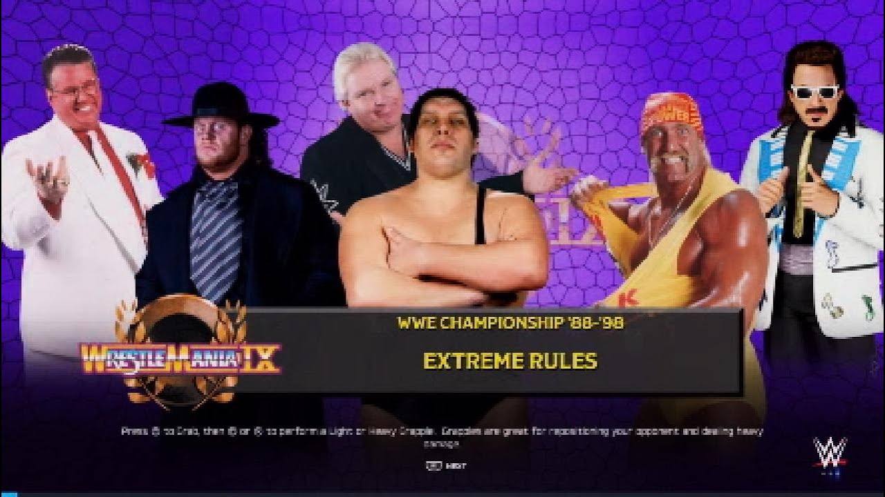 WWE 2K 🎮 WrestleMania IX 🏛️ - André The Giant vs. The Undertaker ⚰️ vs. Hulk Hogan