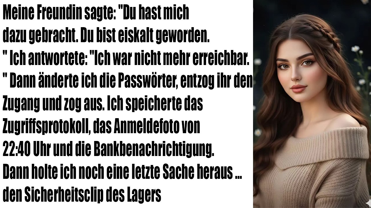 Meine Freundin sagte: „Du wurdest kalt.“ Ich antwortete: „Ich wurde nur nicht mehr verfügbar.“
