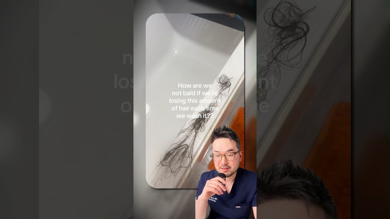 Насколько сильное выпадение волос считается нормой? #дерматолог #уходзакожей