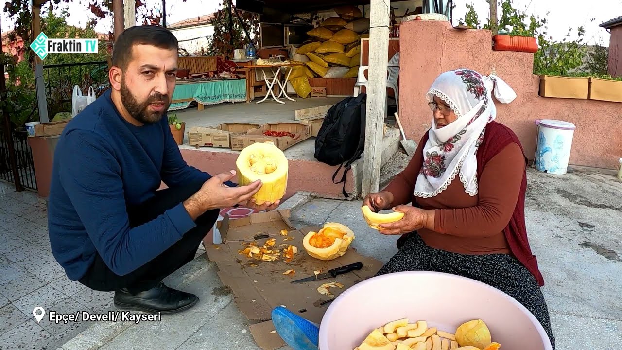 Ememle(Halamla) Çıtır Kabak Tatlısı Yaptık (Yöresel Bir Lezzet)