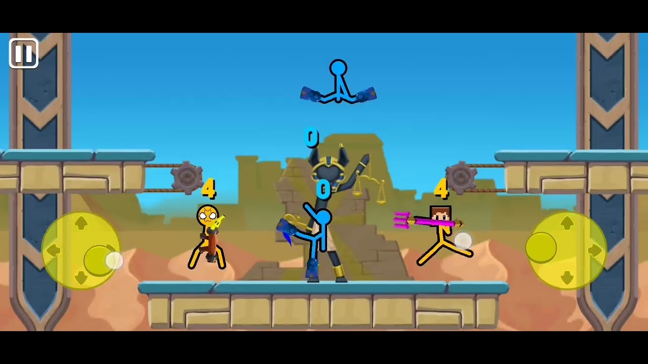 Juego del stikman y algo equipo contra mi papá