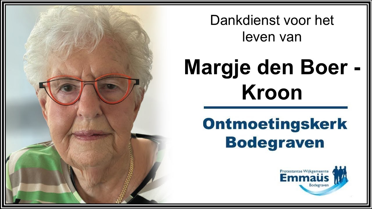 Dankdienst Margje den Boer - Kroon