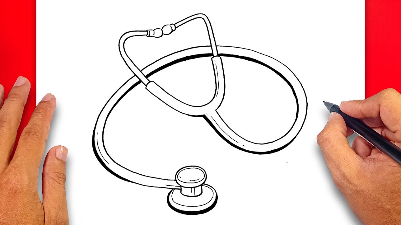 How to draw Stethoscope Easy