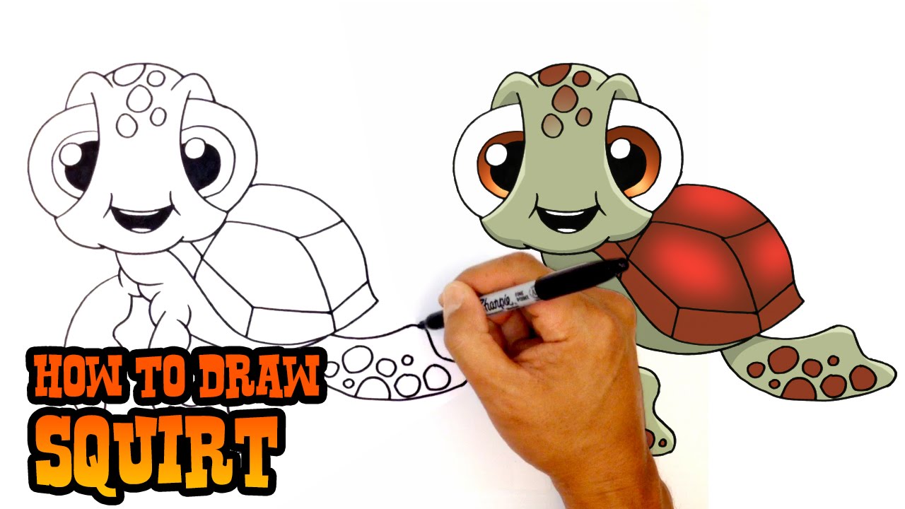 How to Draw Squirt | Finding Dory