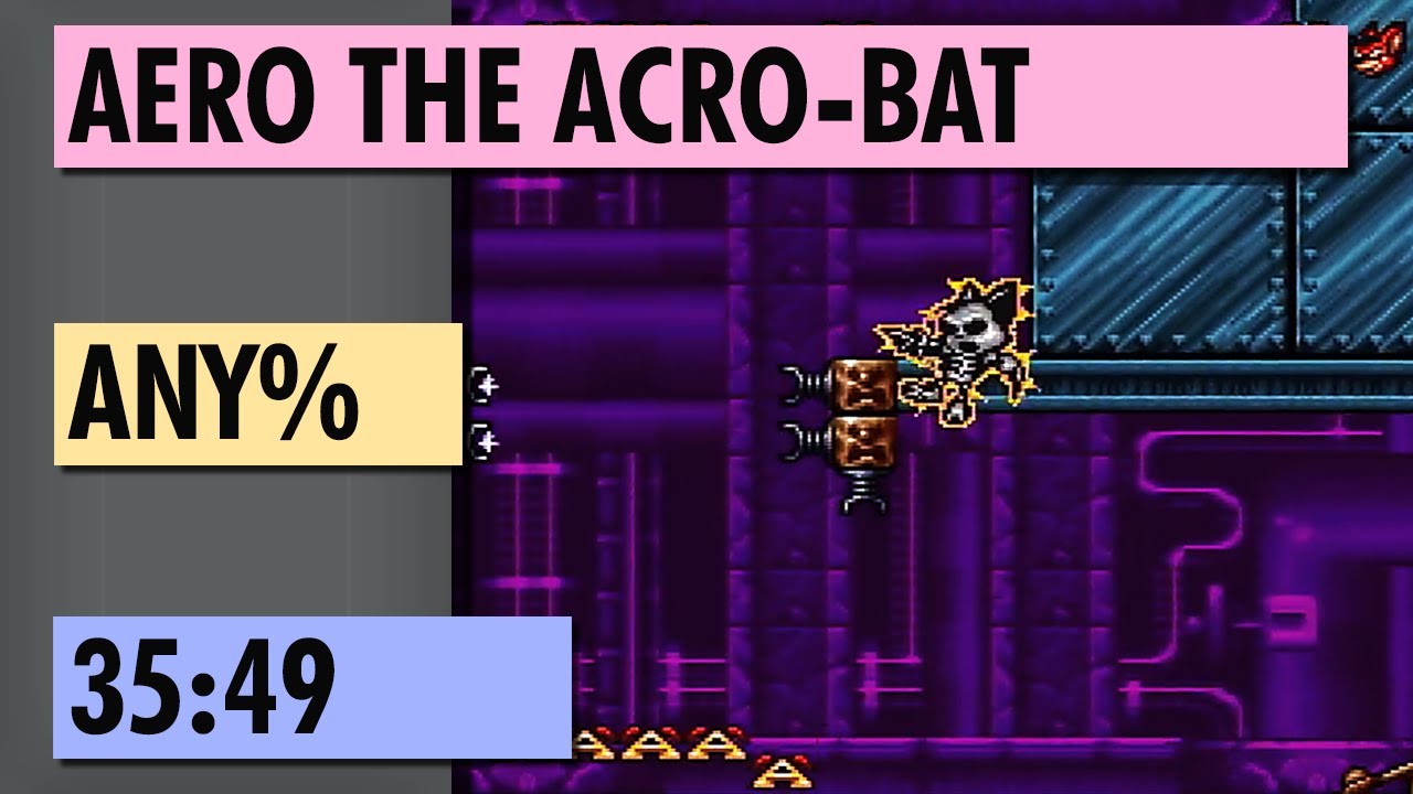 [World Record] Aero The Acro-Bat [SNES] Any% Speedrun in 35:49.547