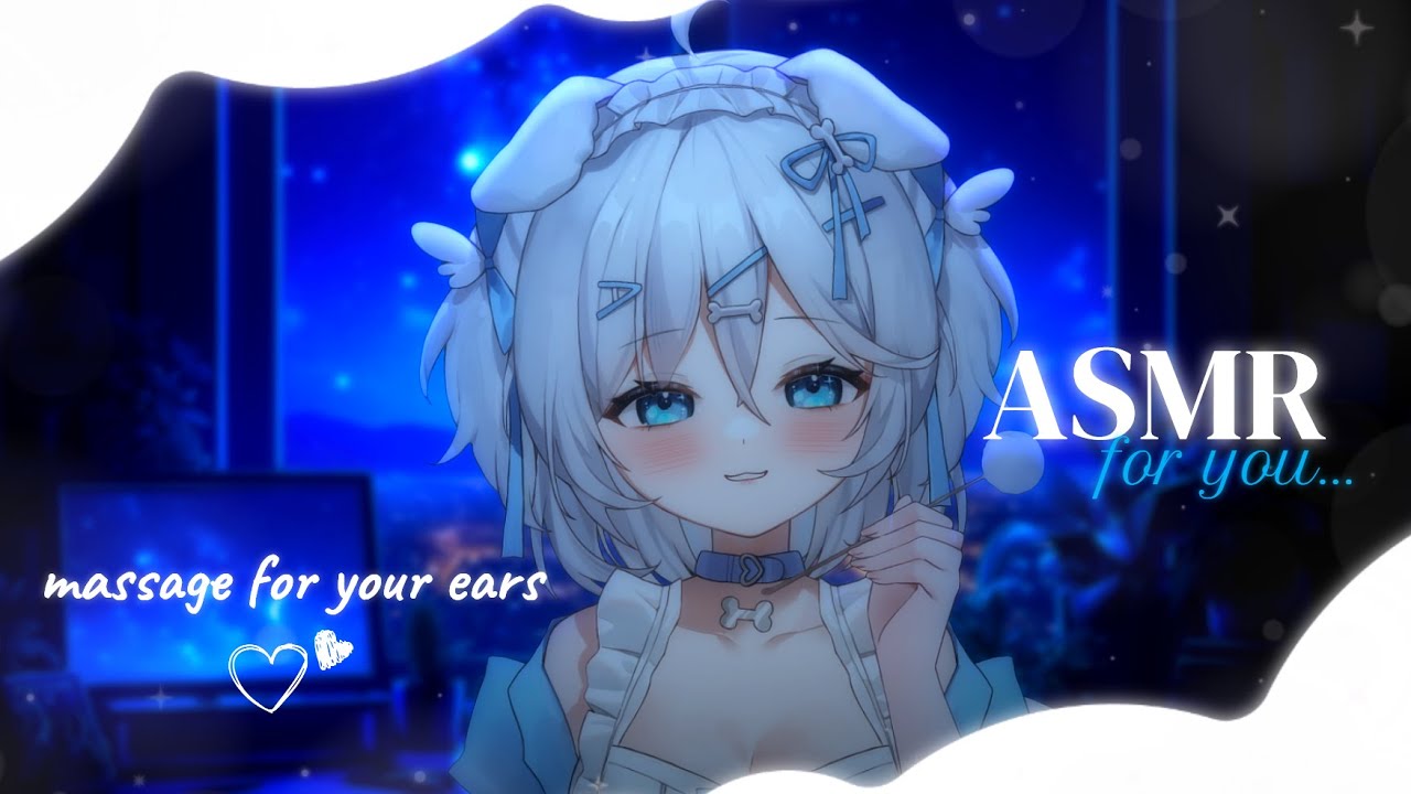 ✿ ASMR | Мягкий массаж ушек + шепот 💤 Успокаивающие звуки для сна