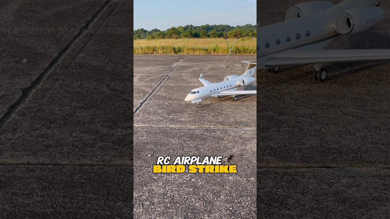 RC Private Jet has a SIMULATED Bird Strike 🤯