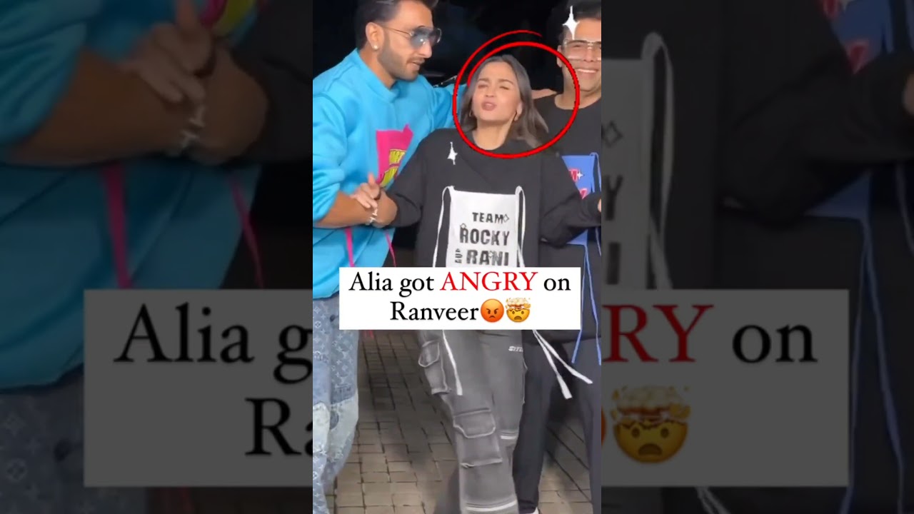 Alia gets angry with Ranveer Singh?? 😱😱 #bollywood #trending #shorts #aliabhatt #ranveersingh #short